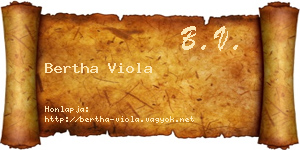 Bertha Viola névjegykártya